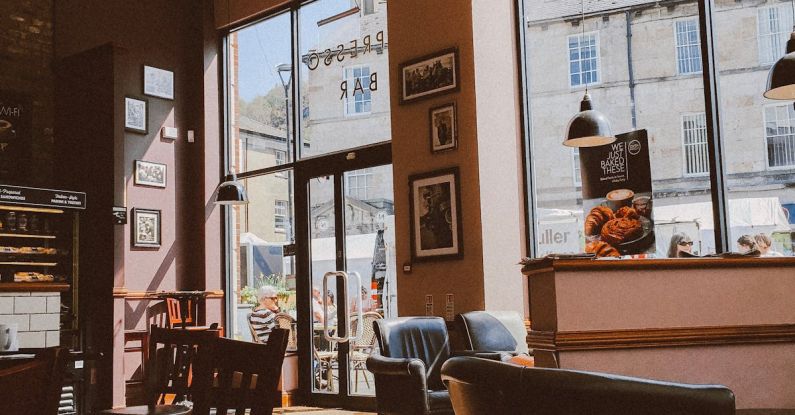 Cafe - Leather Chairs in Restaurant